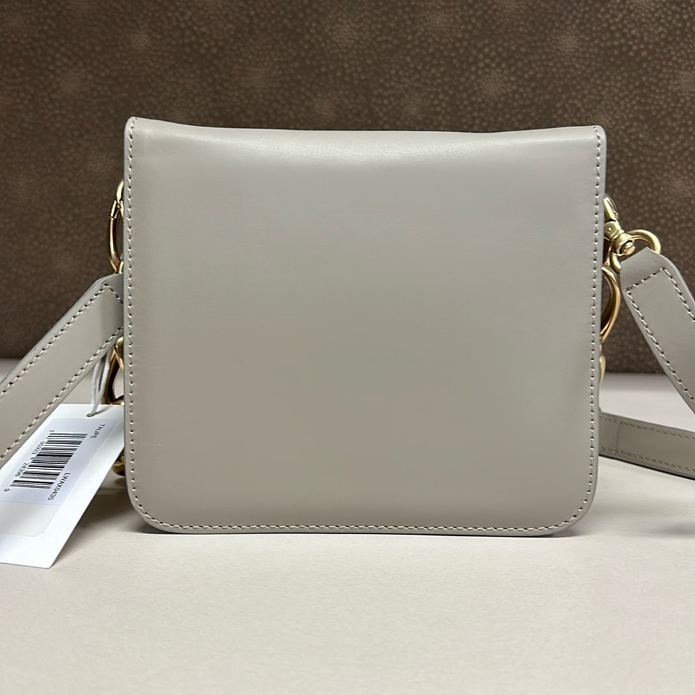 🔥🔥🔥NEW Frame Le Signature Mini Gray Leather Chain Crossbody Bag - Picture 12 of 15